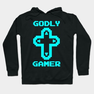 Godly Gamer (v3 - cyan) Hoodie